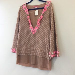 COPY - Manoush 70’s Tunic with Plastic Flowers